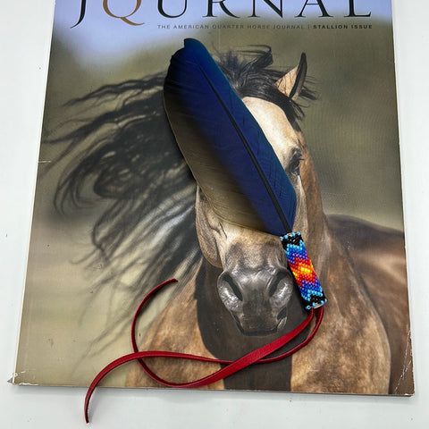 “Wild Horses” Blue Macaw Feather