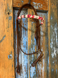 “Pink Pony” Beaded Browband Headstall