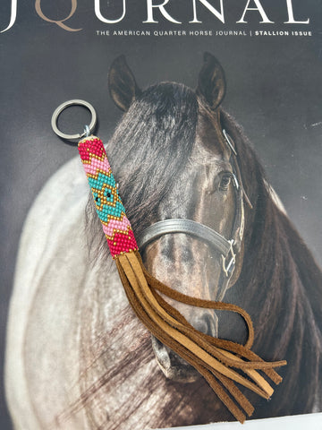 “Malibu Cowgirl” Beaded Keychain