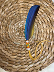 “Life’s Peachy” Blue Macaw Feather